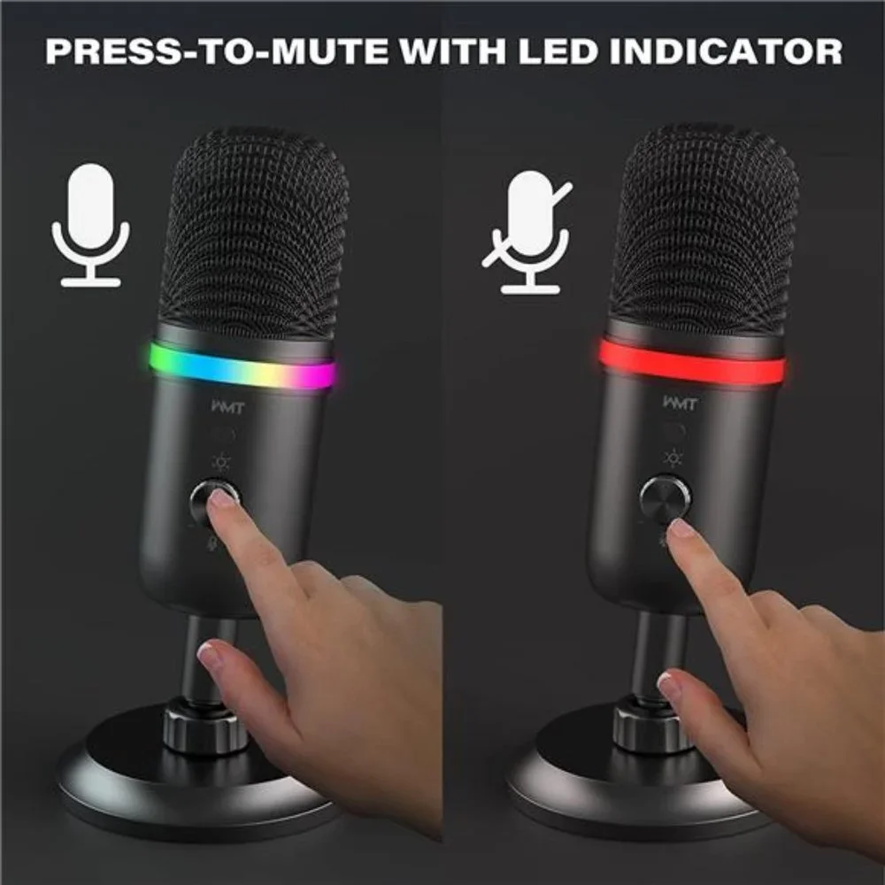 Condenser Gaming Microphone for Streaming Podcast YouTube Discord